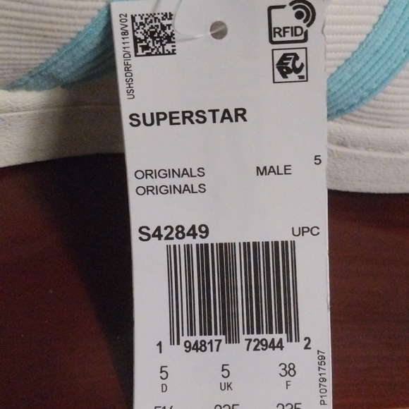 Adidas Superstar White Brick Red Blue - Picture 6 of 6